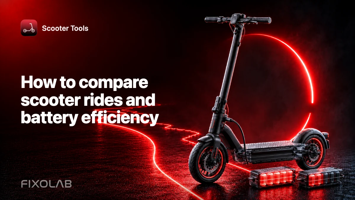 How to compare scooter rides and battery efficiency