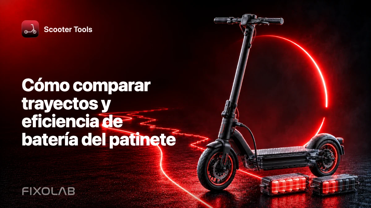 Cómo comparar trayectos y eficiencia de batería del patinete