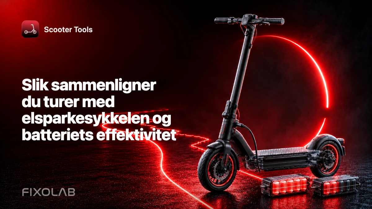 Slik sammenligner du turer med elsparkesykkelen og batteriets effektivitet