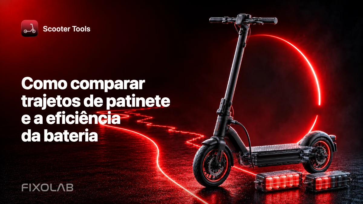 Como comparar trajetos de patinete e a eficiência da bateria