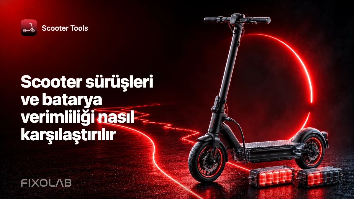 Scooter sürüşleri ve batarya verimliliği nasıl karşılaştırılır
