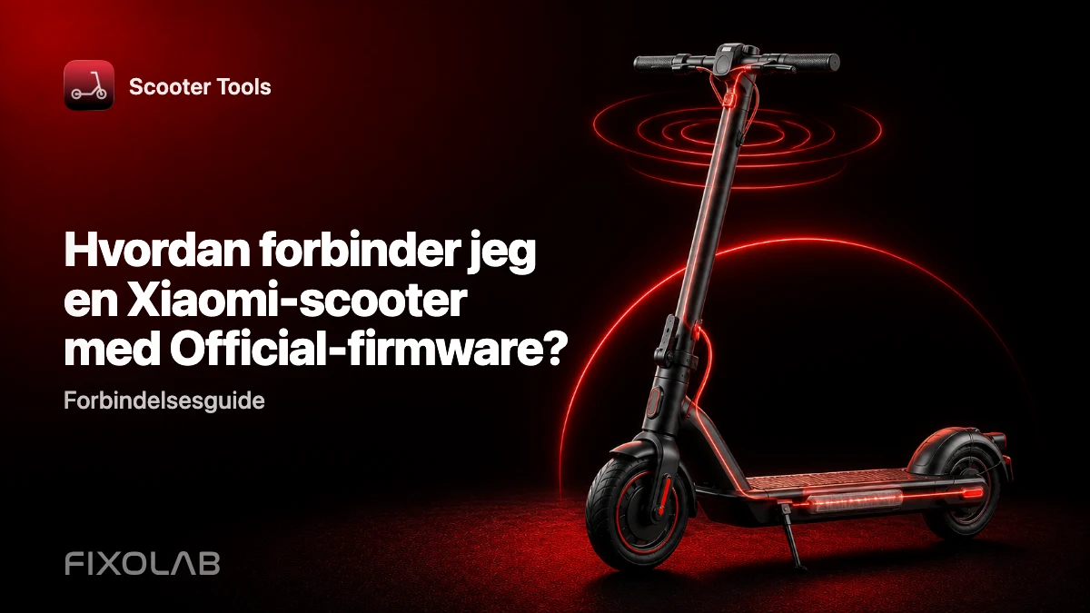 Forbind en Xiaomi-scooter med Official-firmware til Scooter Tools Forbind en Xiaomi-scooter med Official-firmware til Scooter Tools