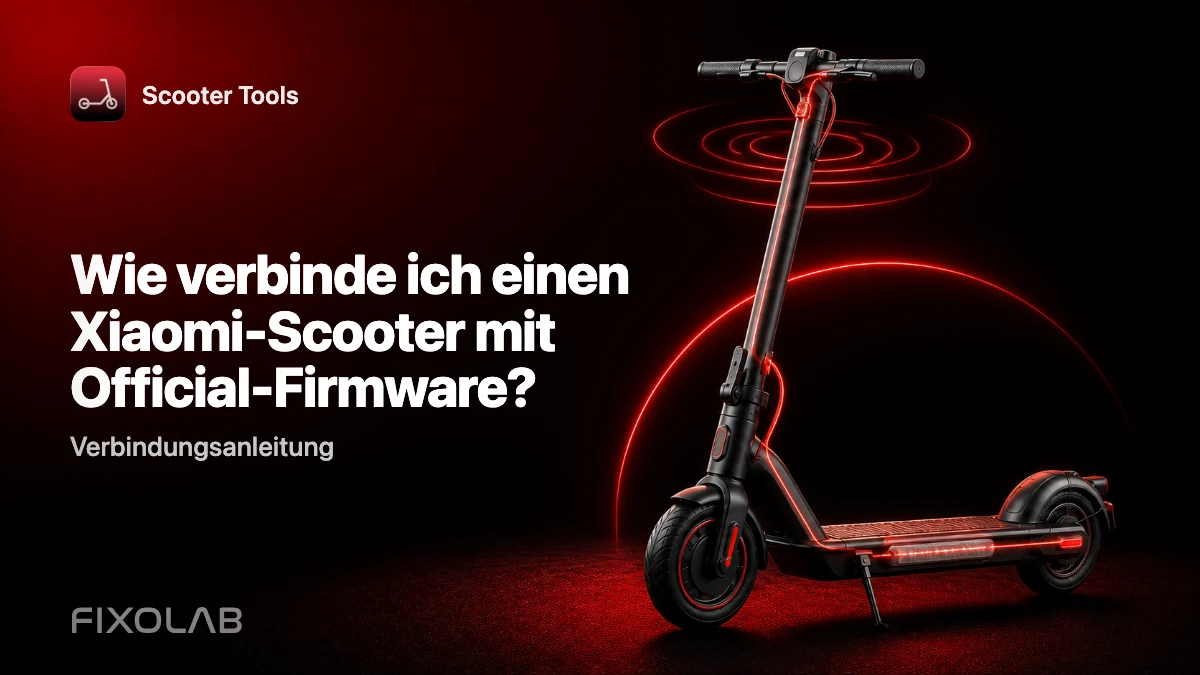 Xiaomi-Scooter mit Official-Firmware mit Scooter Tools verbinden