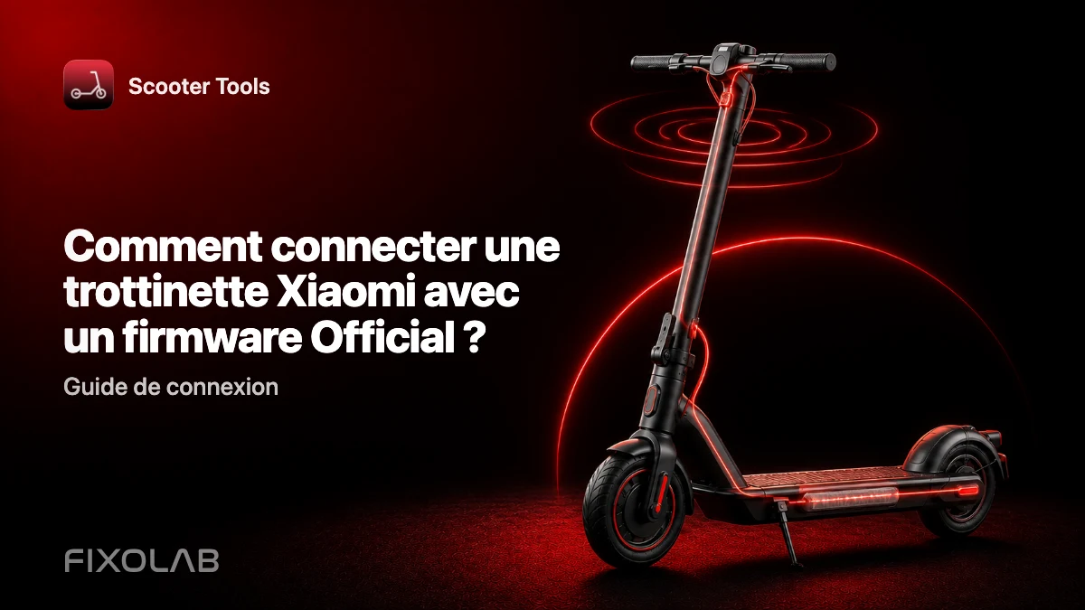 Connecter une trottinette Xiaomi avec firmware Official à Scooter Tools