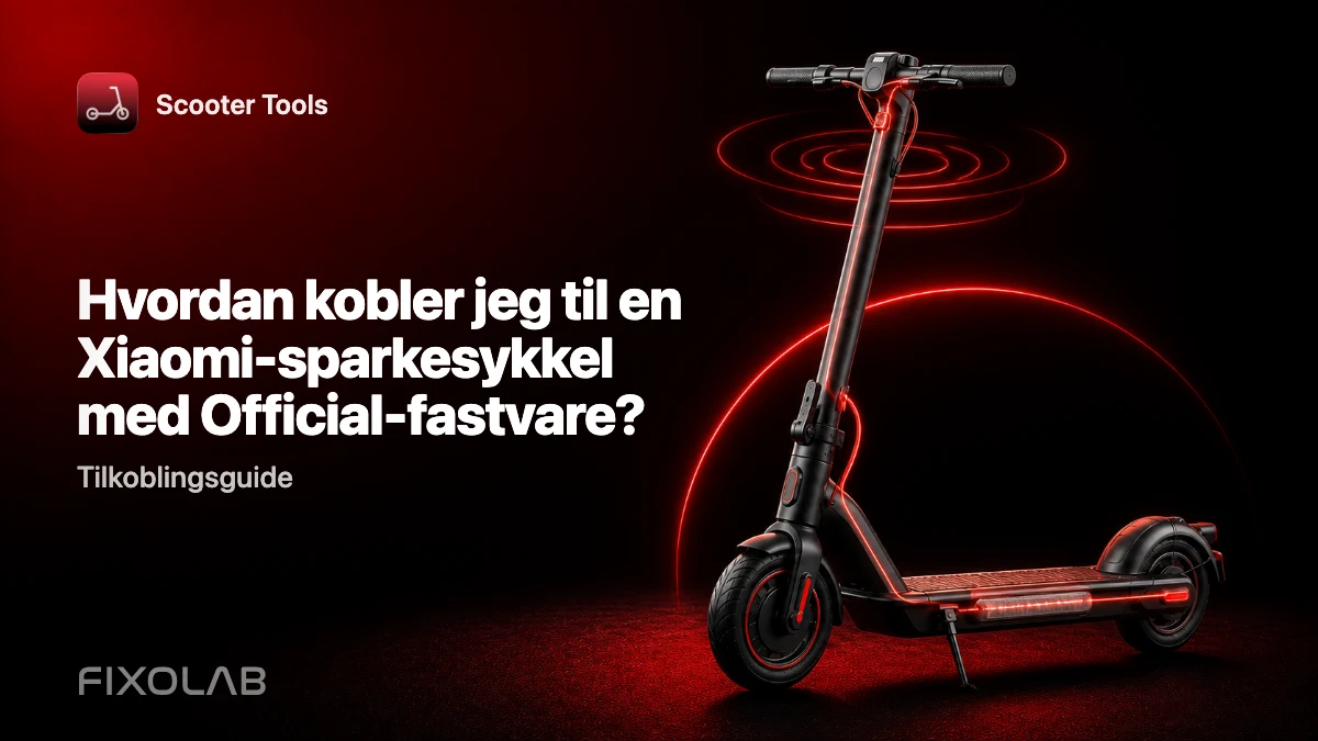 Koble en Xiaomi-sparkesykkel med Official-fastvare til Scooter Tools