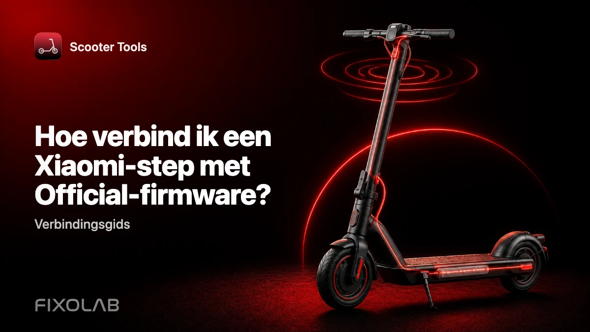 Xiaomi-step met Official-firmware verbinden met Scooter Tools