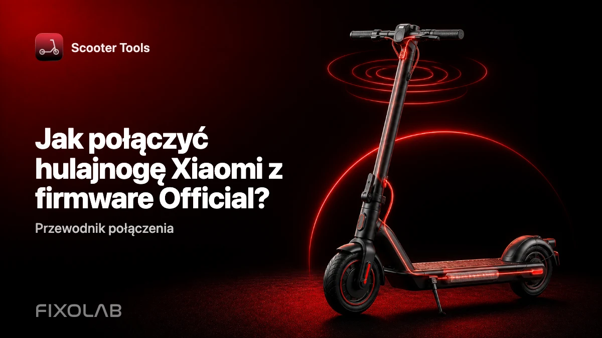 Połączenie hulajnogi Xiaomi z oprogramowaniem Official ze Scooter Tools
