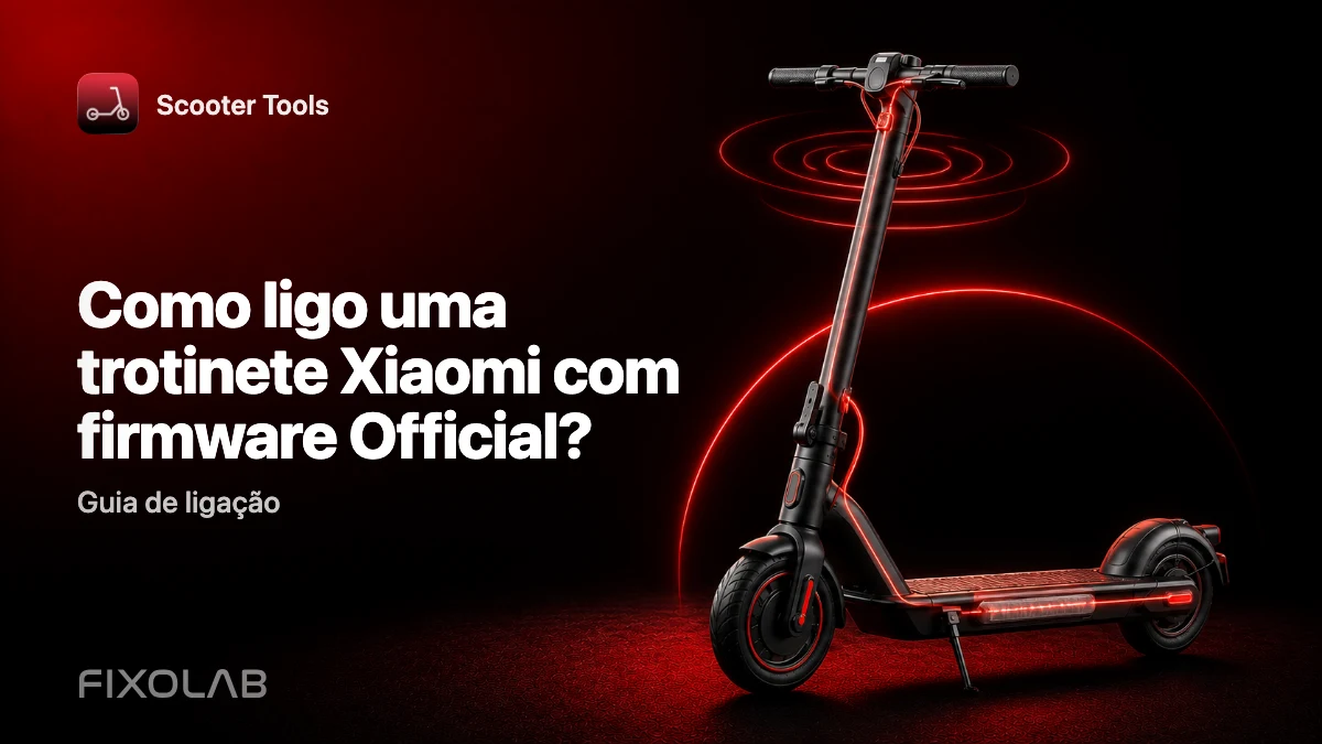 Ligar uma trotinete Xiaomi com firmware Official ao Scooter Tools