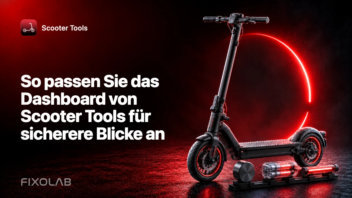 So passen Sie das Dashboard von Scooter Tools für sicherere Blicke an So passen Sie das Dashboard von Scooter Tools für sicherere Blicke an