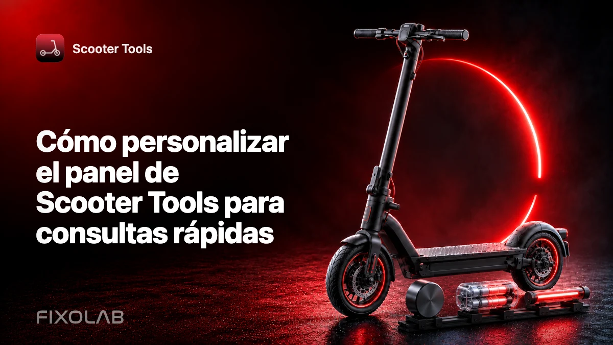 Cómo personalizar el panel de Scooter Tools para consultas rápidas Cómo personalizar el panel de Scooter Tools para consultas rápidas