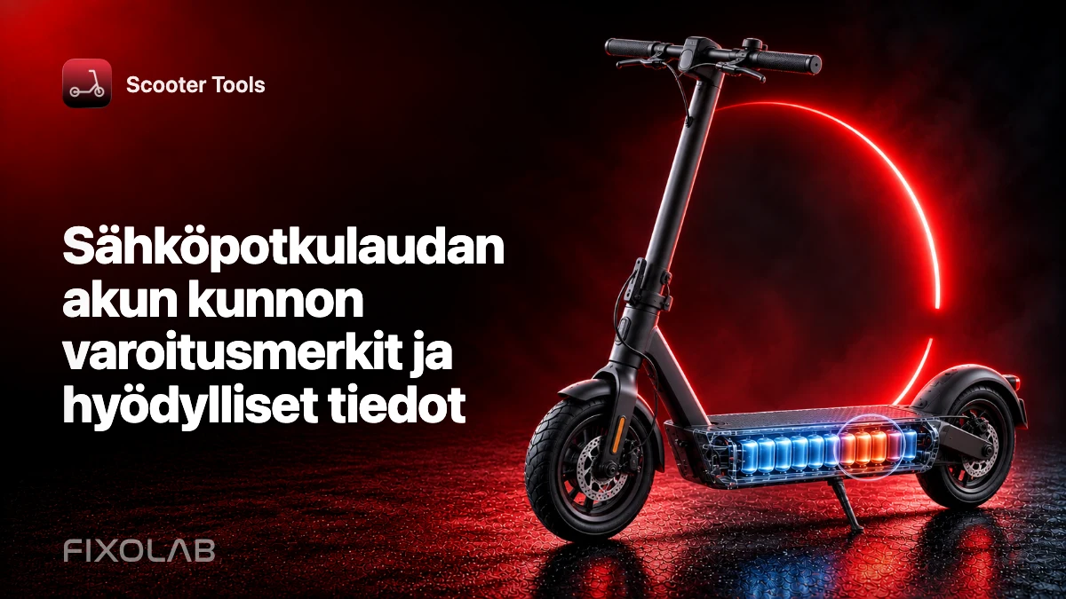 Sähköpotkulaudan akun kunnon varoitusmerkit ja hyödylliset tiedot Sähköpotkulaudan akun kunnon varoitusmerkit ja hyödylliset tiedot