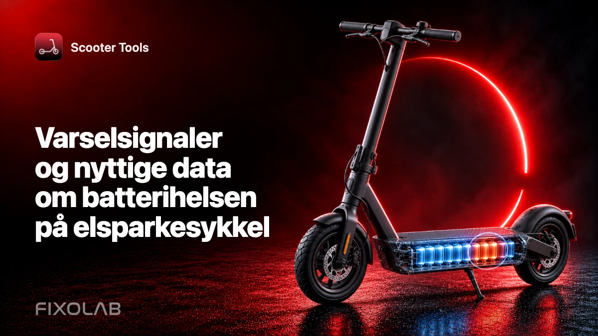 Varselsignaler og nyttige data om batterihelsen på elsparkesykkel Varselsignaler og nyttige data om batterihelsen på elsparkesykkel