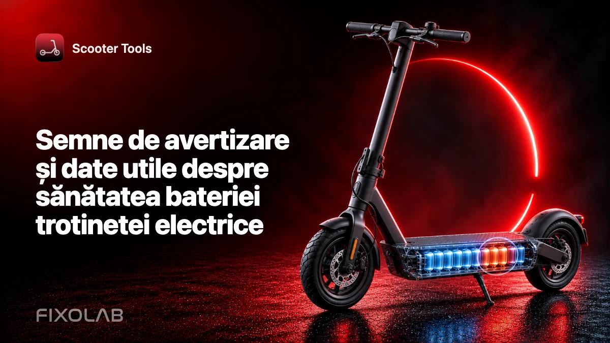 Semne de avertizare și date utile despre sănătatea bateriei trotinetei electrice