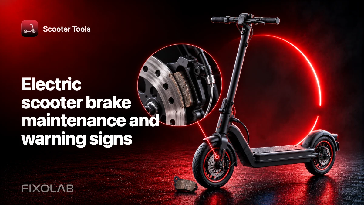 Electric scooter brake maintenance and warning signs Electric scooter brake maintenance and warning signs