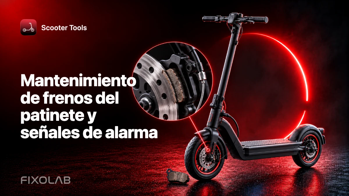 Mantenimiento de frenos del patinete y señales de alarma