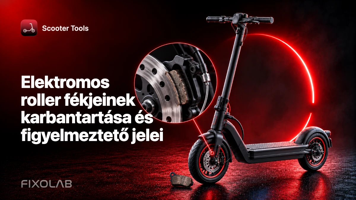 Elektromos roller fékjeinek karbantartása és figyelmeztető jelei