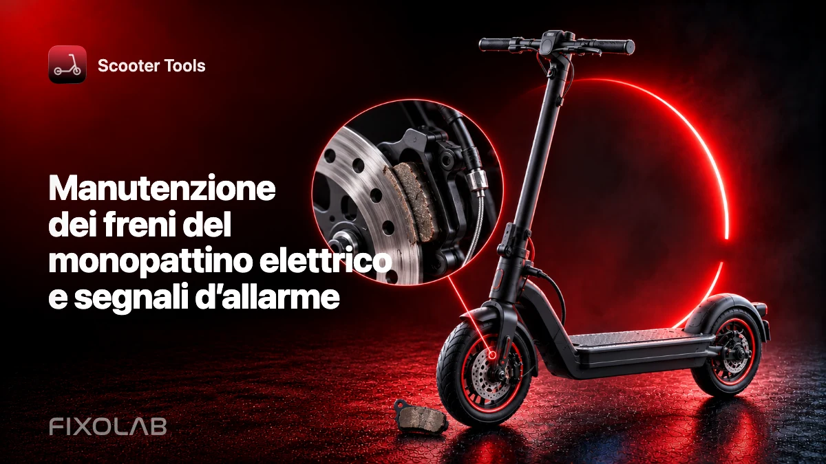 Manutenzione dei freni del monopattino elettrico e segnali d’allarme