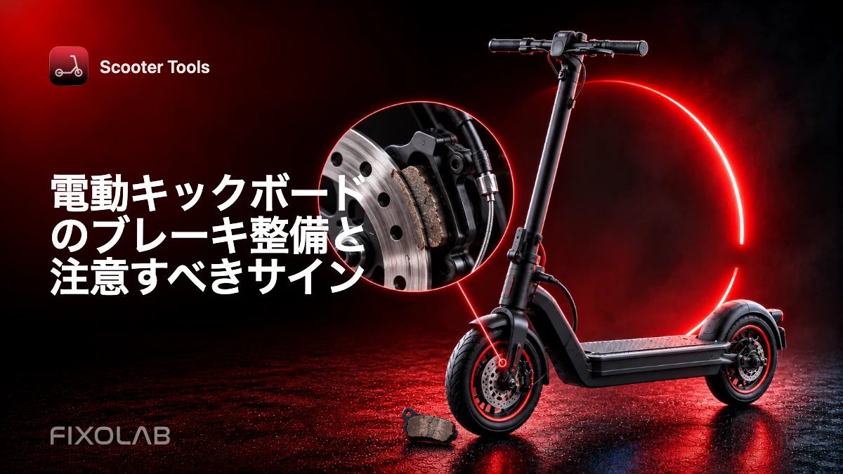 電動キックボードのブレーキ整備と注意すべきサイン