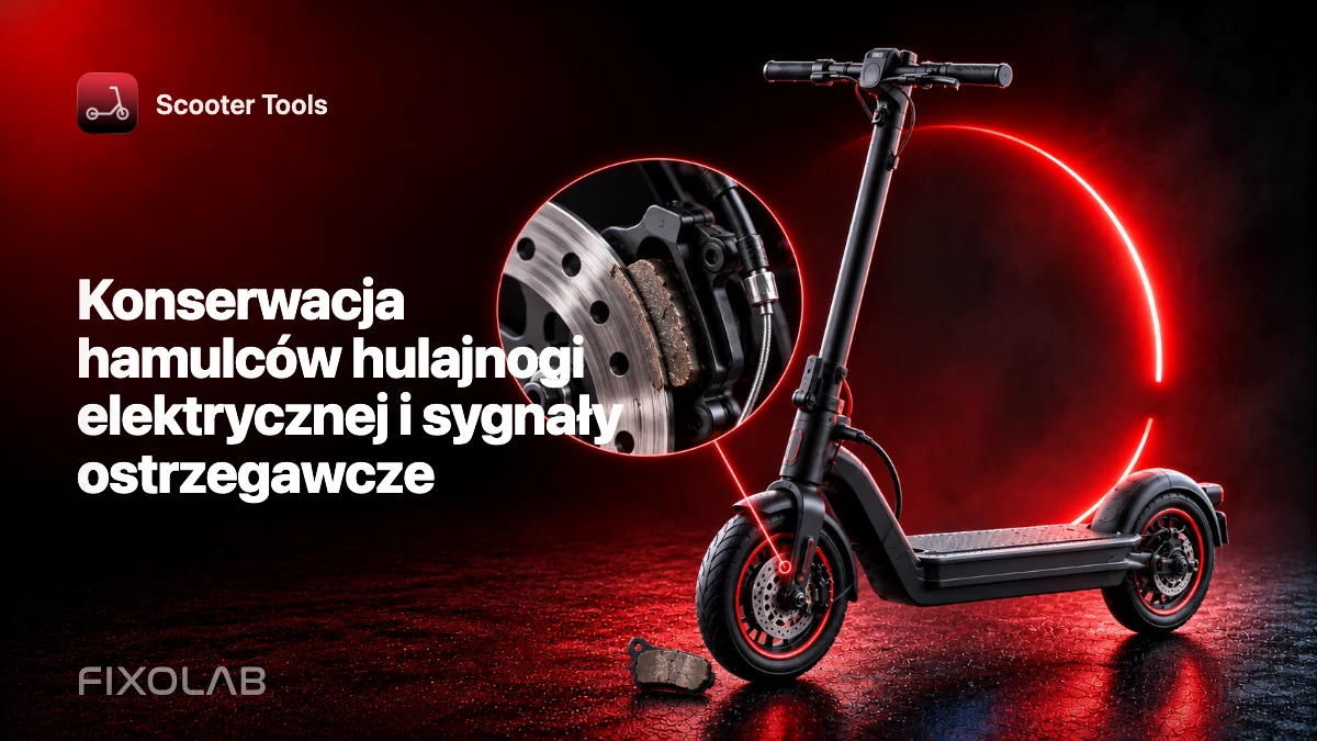 Konserwacja hamulców hulajnogi elektrycznej i sygnały ostrzegawcze Konserwacja hamulców hulajnogi elektrycznej i sygnały ostrzegawcze
