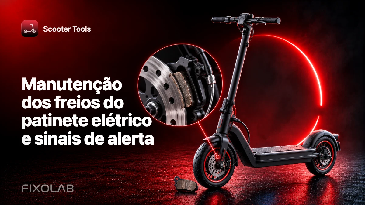 Manutenção dos freios do patinete elétrico e sinais de alerta