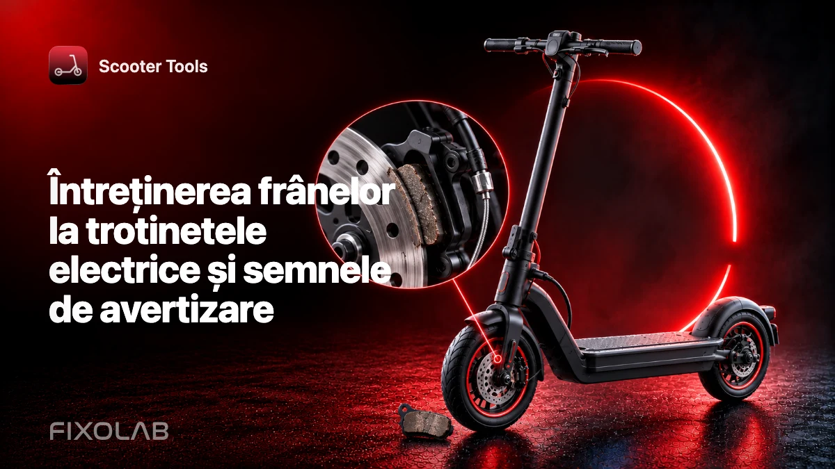 Întreținerea frânelor la trotinetele electrice și semnele de avertizare
