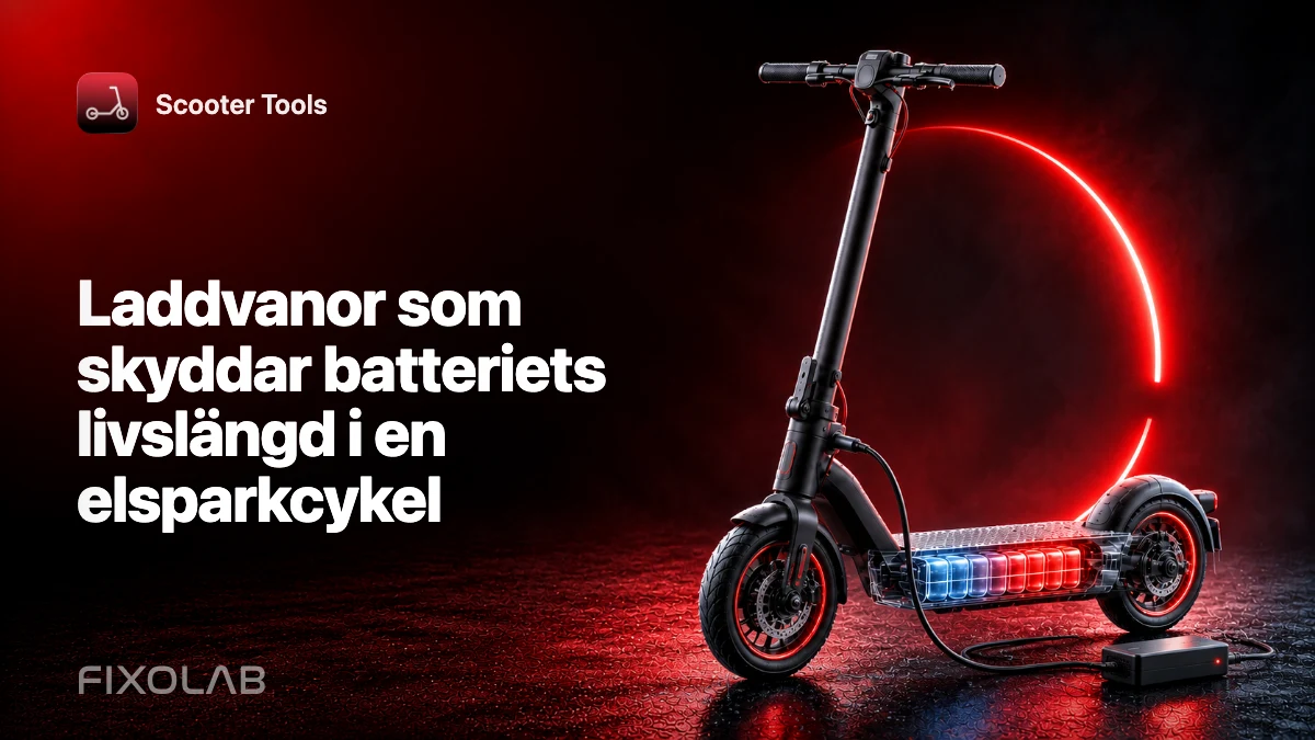 Laddvanor som skyddar batteriets livslängd i en elsparkcykel