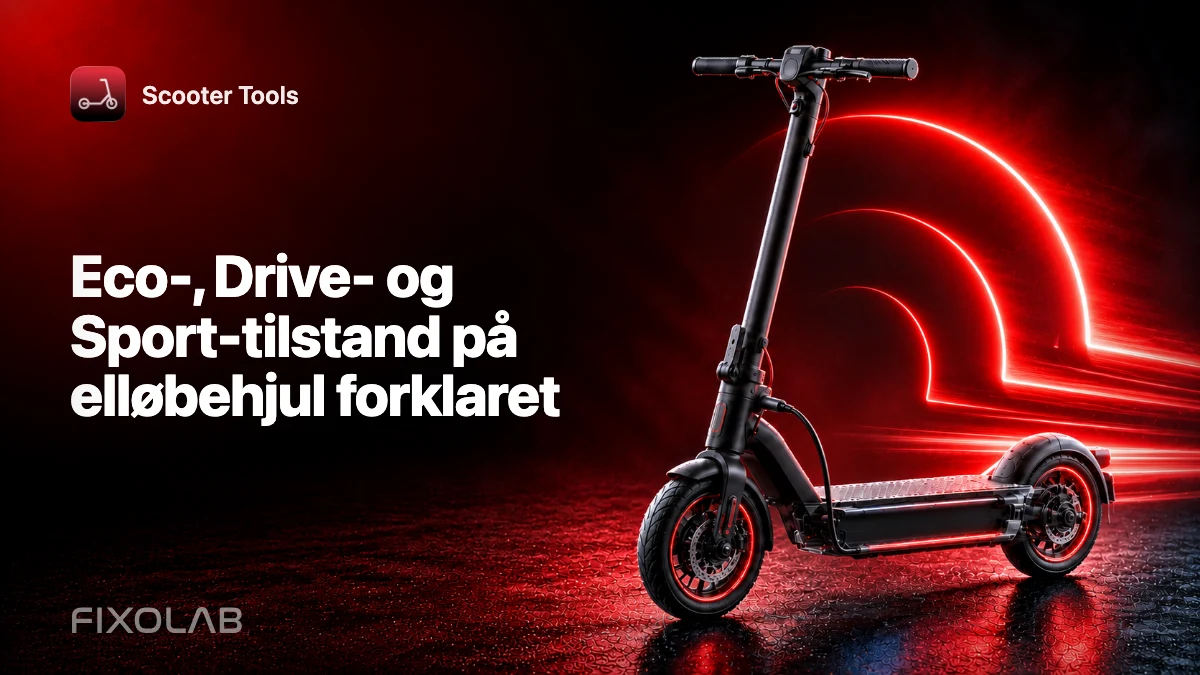 Eco-, Drive- og Sport-tilstand på elløbehjul forklaret