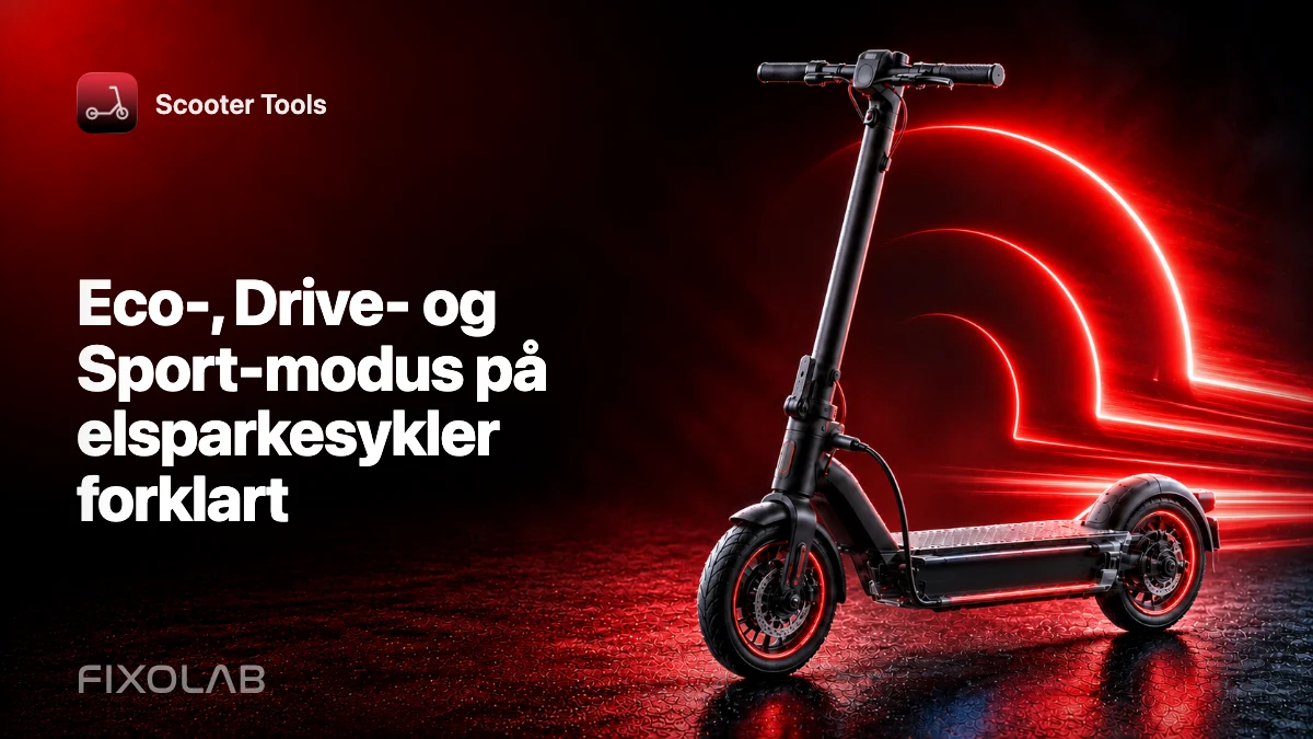 Eco-, Drive- og Sport-modus på elsparkesykler forklart Eco-, Drive- og Sport-modus på elsparkesykler forklart