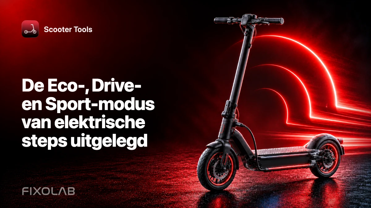 De Eco-, Drive- en Sport-modus van elektrische steps uitgelegd