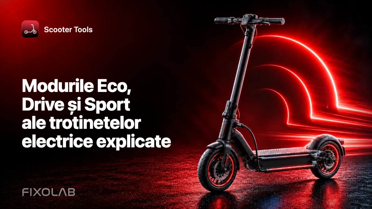 Modurile Eco, Drive și Sport ale trotinetelor electrice explicate