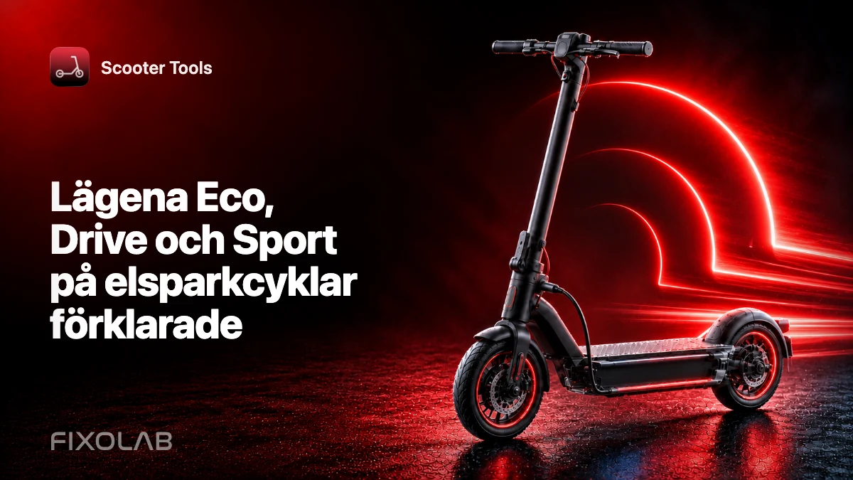 Lägena Eco, Drive och Sport på elsparkcyklar förklarade