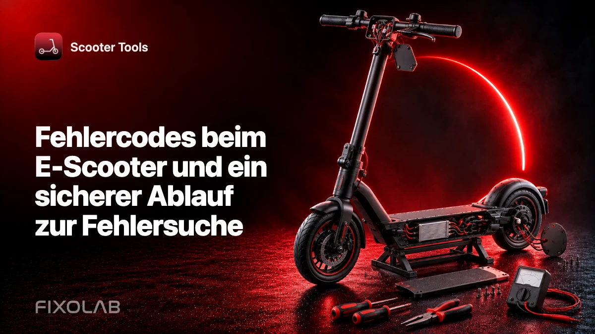 Fehlercodes beim E-Scooter und ein sicherer Ablauf zur Fehlersuche Fehlercodes beim E-Scooter und ein sicherer Ablauf zur Fehlersuche