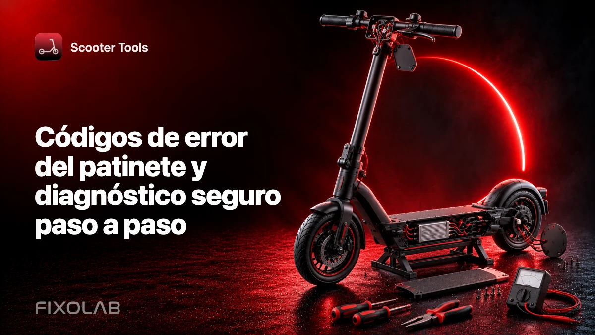 Códigos de error del patinete y diagnóstico seguro paso a paso