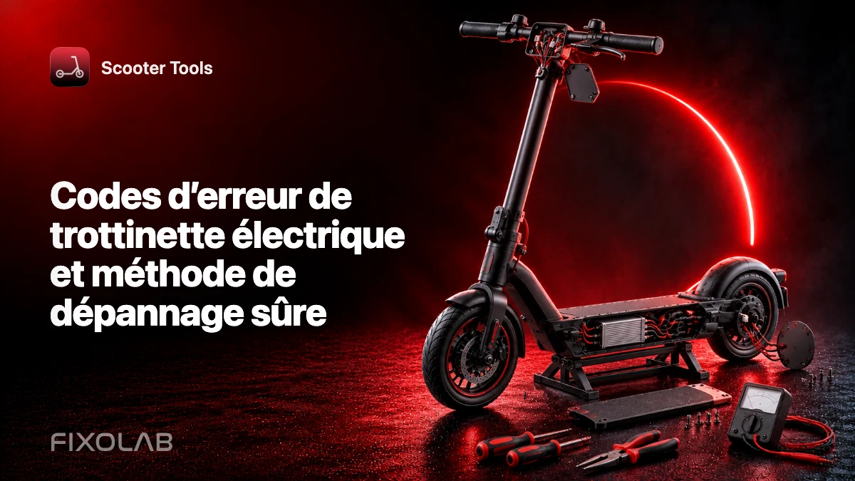 Codes d’erreur de trottinette électrique et méthode de dépannage sûre Codes d’erreur de trottinette électrique et méthode de dépannage sûre
