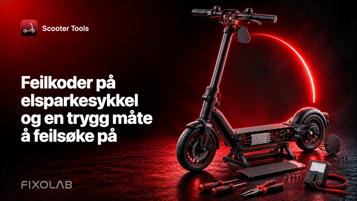 Feilkoder på elsparkesykkel og en trygg måte å feilsøke på