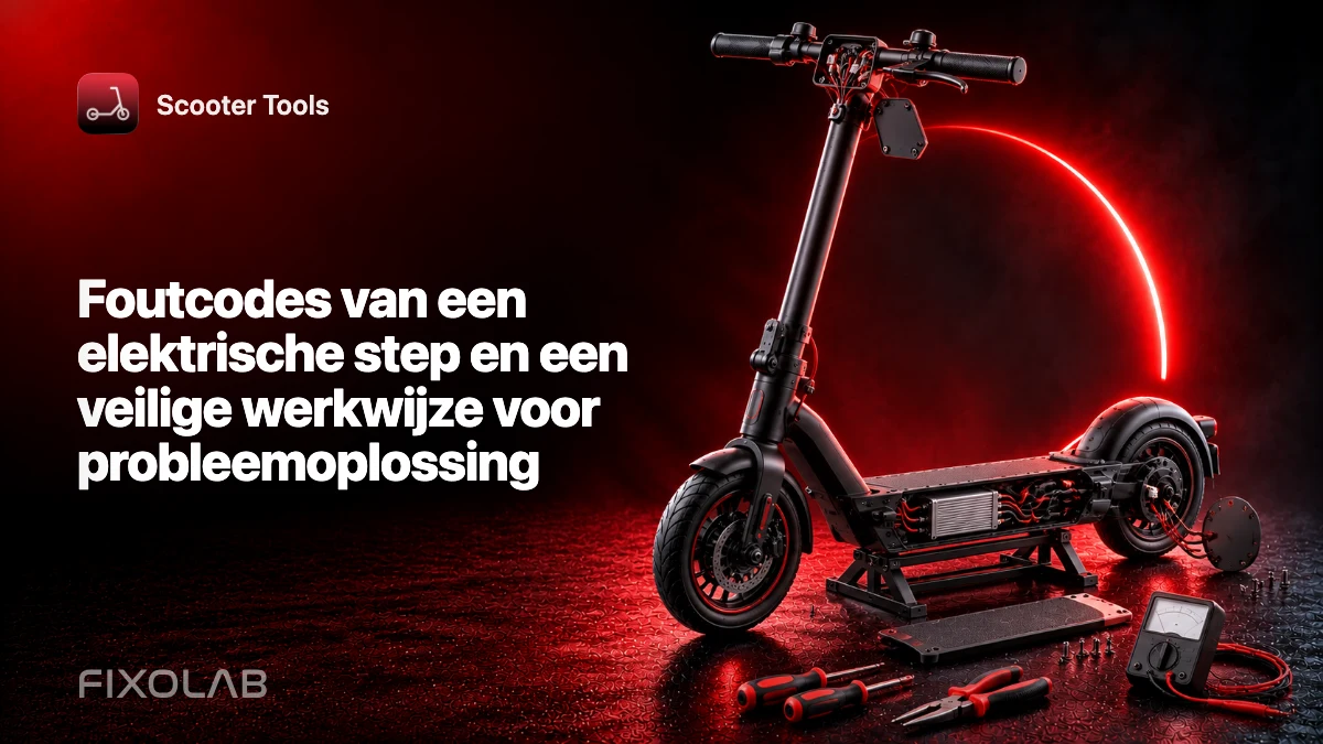 Foutcodes van een elektrische step en een veilige werkwijze voor probleemoplossing