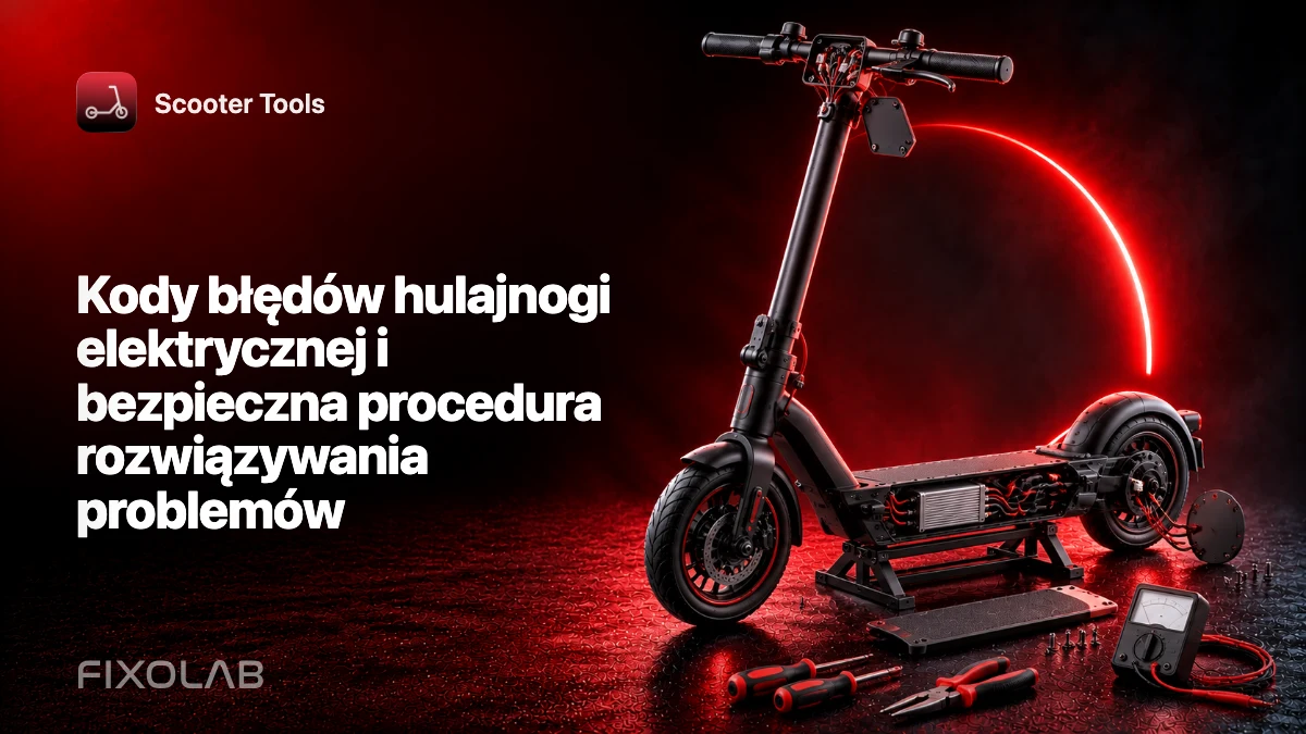 Kody błędów hulajnogi elektrycznej i bezpieczna procedura rozwiązywania problemów Kody błędów hulajnogi elektrycznej i bezpieczna procedura rozwiązywania problemów