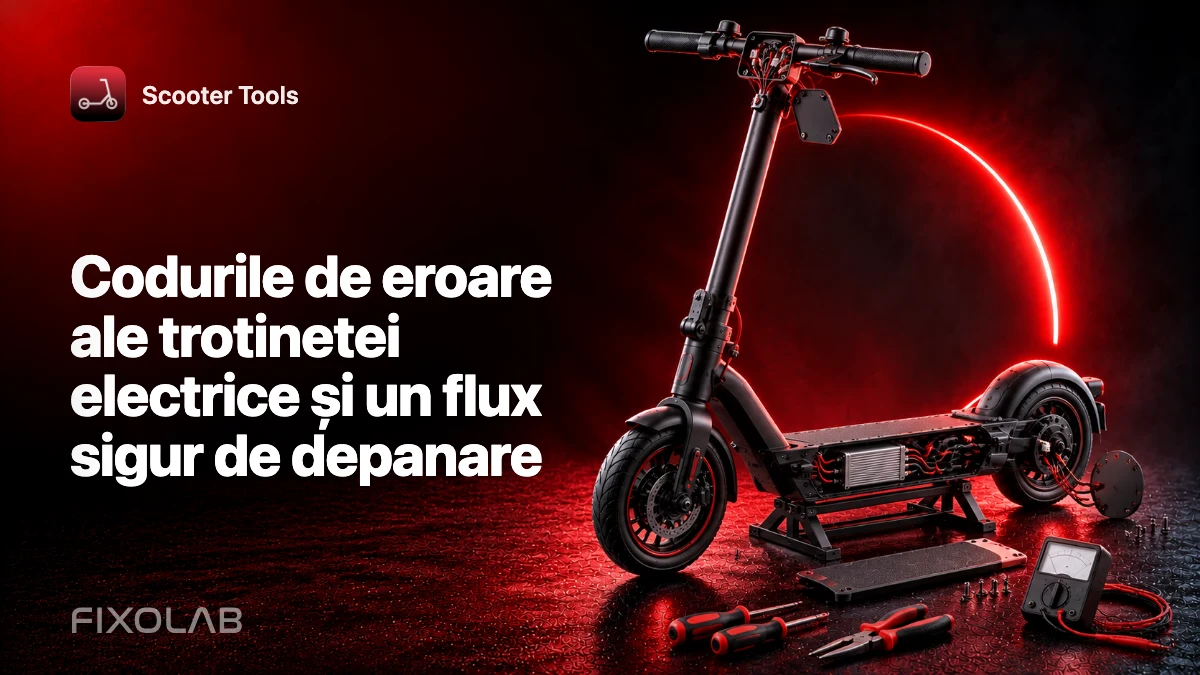 Codurile de eroare ale trotinetei electrice și un flux sigur de depanare Codurile de eroare ale trotinetei electrice și un flux sigur de depanare