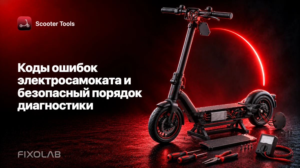 Коды ошибок электросамоката и безопасный порядок диагностики Коды ошибок электросамоката и безопасный порядок диагностики