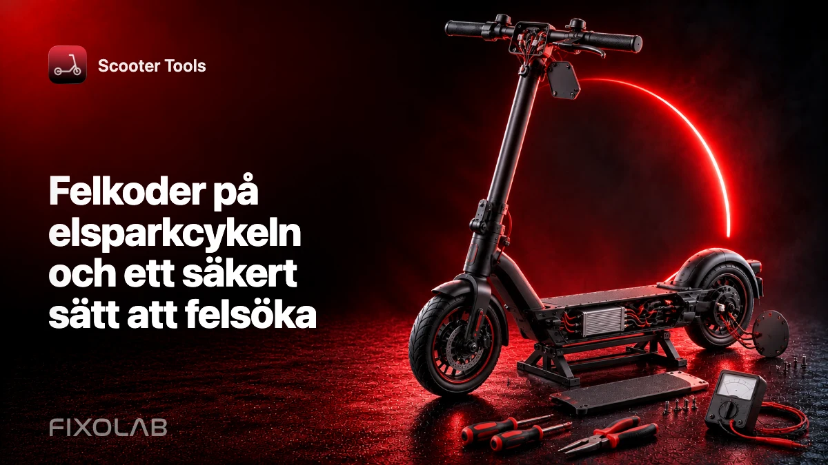 Felkoder på elsparkcykeln och ett säkert sätt att felsöka