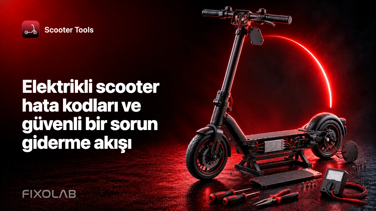 Elektrikli scooter hata kodları ve güvenli bir sorun giderme akışı