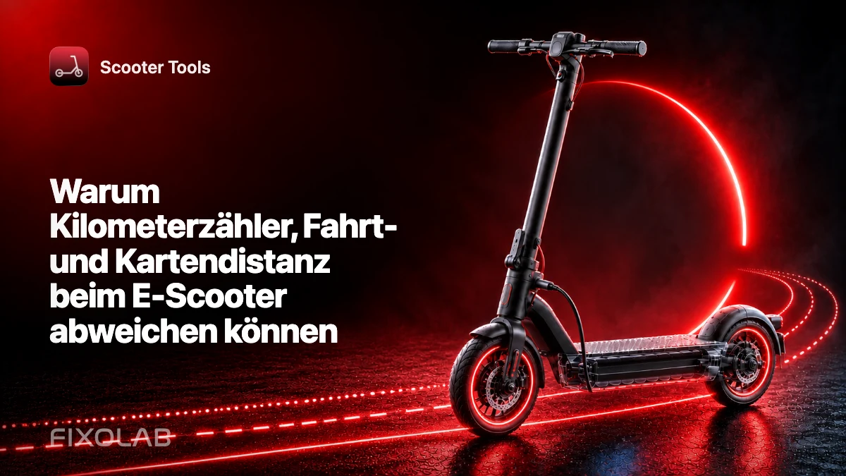 Warum Kilometerzähler, Fahrt- und Kartendistanz beim E-Scooter abweichen können