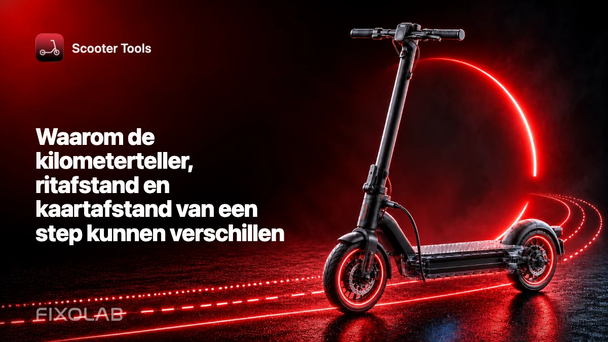 Waarom de kilometerteller, ritafstand en kaartafstand van een step kunnen verschillen