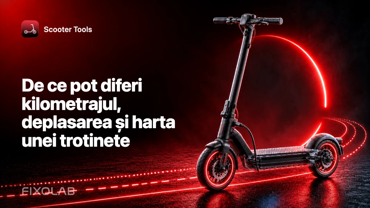 De ce pot diferi kilometrajul, deplasarea și harta unei trotinete