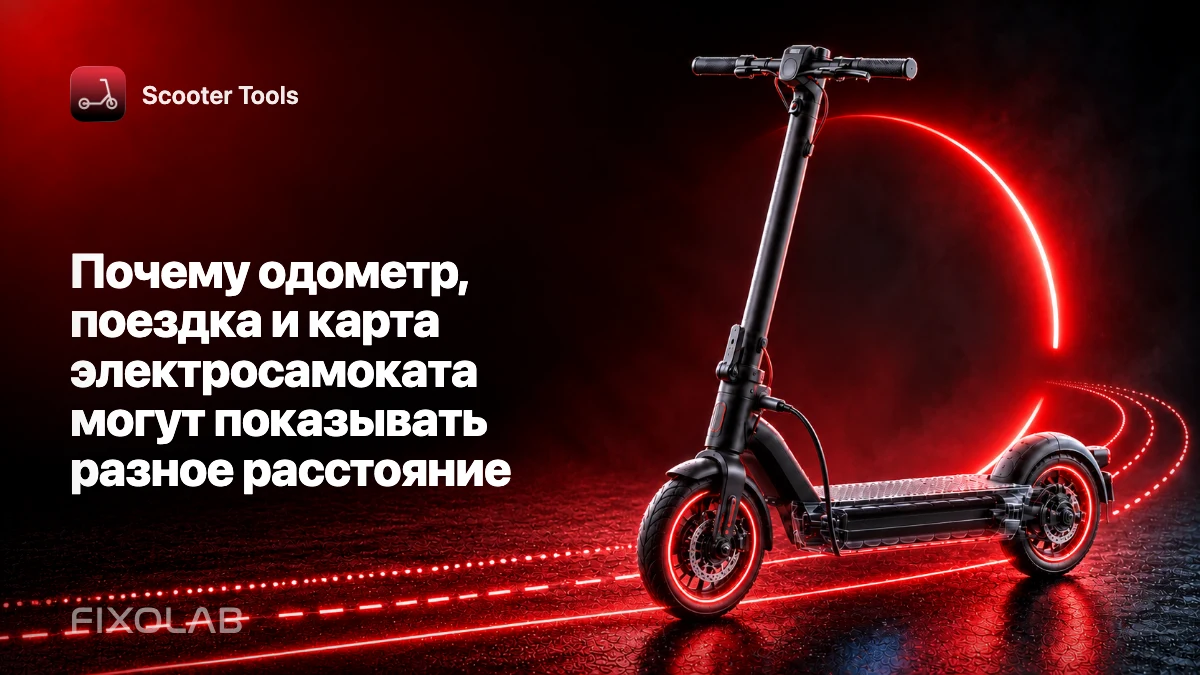 Почему одометр, поездка и карта электросамоката могут показывать разное расстояние