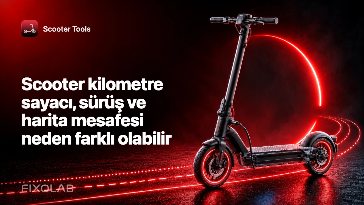Scooter kilometre sayacı, sürüş ve harita mesafesi neden farklı olabilir