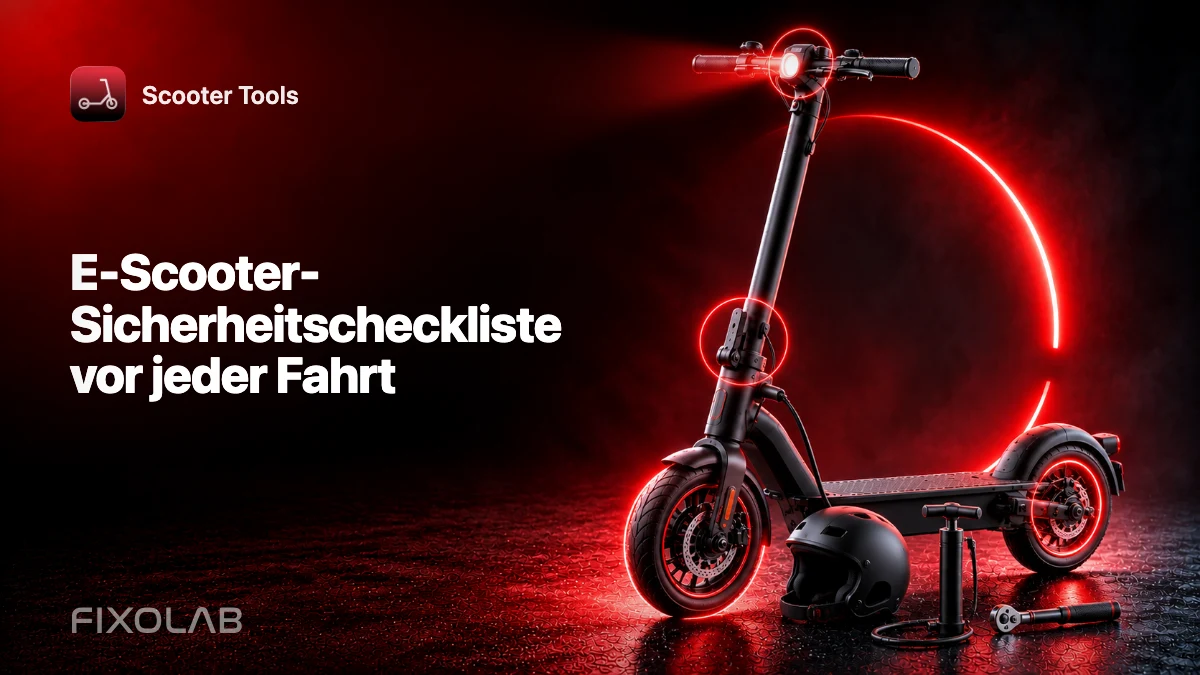 E-Scooter-Sicherheitscheckliste vor jeder Fahrt
