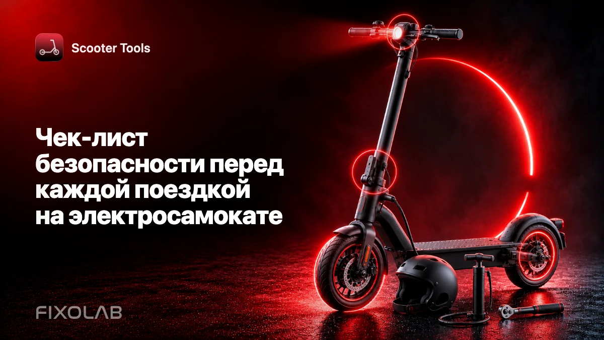 Чек-лист безопасности перед каждой поездкой на электросамокате