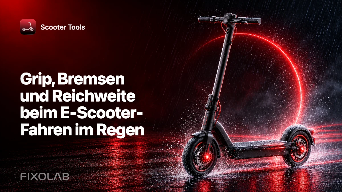 Grip, Bremsen und Reichweite beim E-Scooter-Fahren im Regen