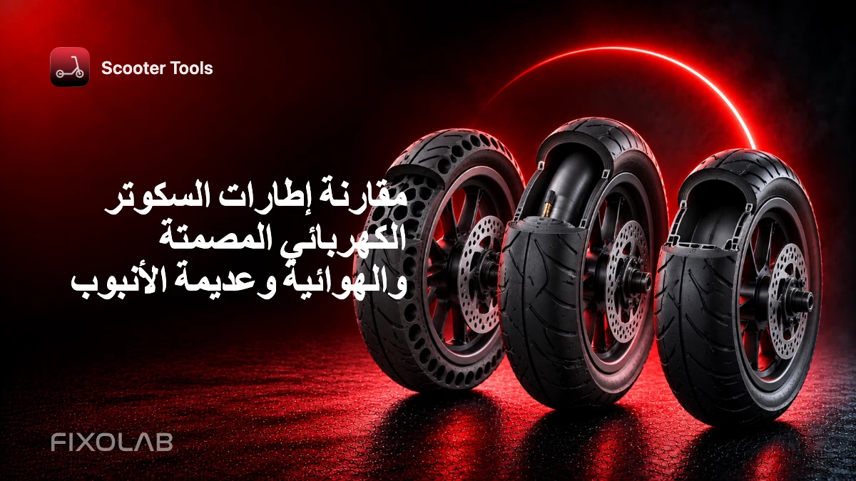 مقارنة إطارات السكوتر الكهربائي المصمتة والهوائية وعديمة الأنبوب مقارنة إطارات السكوتر الكهربائي المصمتة والهوائية وعديمة الأنبوب